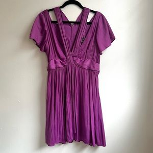 Anthropologie purple silk dress, SIZE 8